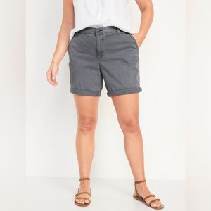 Old Navy High-Waisted Easy Chino Shorts (Panther)